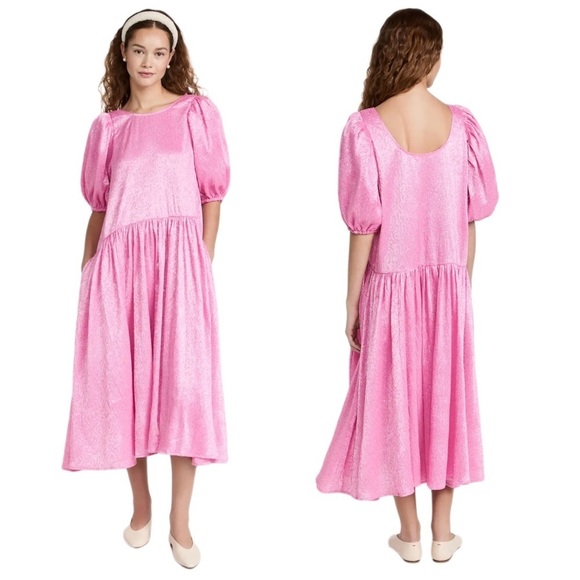 STINE GOYA Dresses & Skirts - Stine Goya Amelia Sequin Pink Midi Dress Size Small